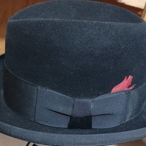 Mens 1950s Resistol Homburg Hat 5x Beaver